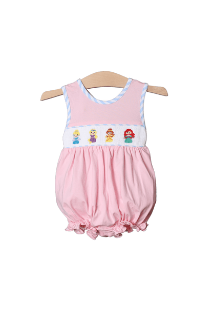 The Smocked Flamingo Apparel & Accessories Smocked Pink Princess Bow Bubble