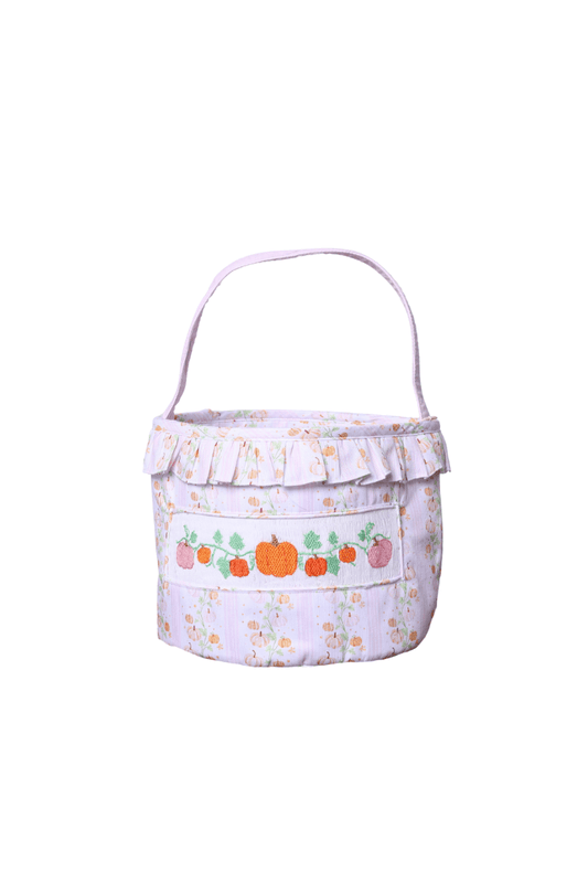The Smocked Flamingo Apparel & Accessories Smocked Pink Pumpkin Treat Basket
