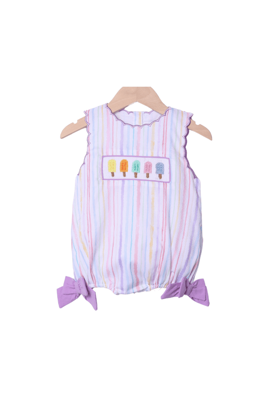 The Smocked Flamingo Apparel & Accessories Smocked Popsicle Striped Bubble