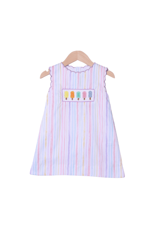 The Smocked Flamingo Apparel & Accessories Smocked Popsicle Striped Dress