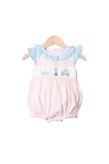 The Smocked Flamingo Apparel & Accessories Smocked Princess Castle Swiss Dot Bubble