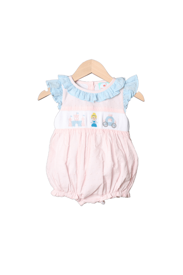 Smocked Angel Sleeve Bubble - Pink Geo main image 1