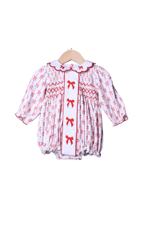 Smocked Nutcracker Blue Gingham Romper