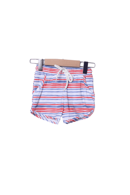 The Smocked Flamingo Apparel & Accessories Smocked Red, White and Boom Short Set