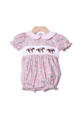 Smocked Run for the Roses Horse Dress main image 0