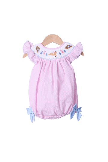 Smocked Run for the Roses Horse Dress main image 1