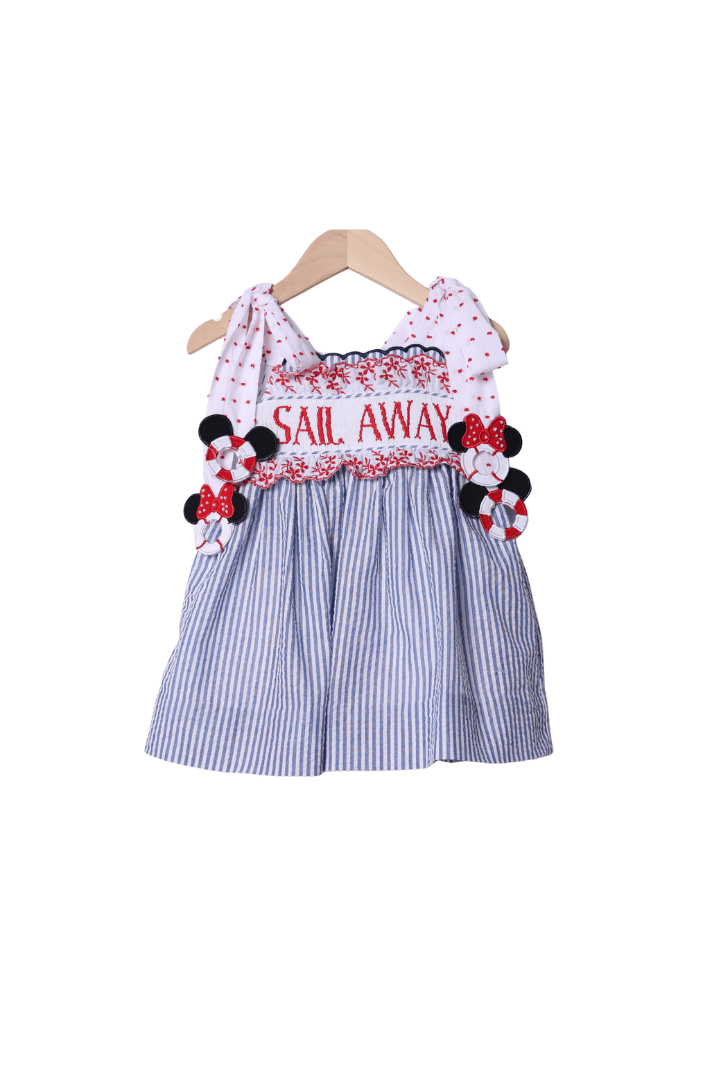 The Smocked Flamingo Apparel & Accessories Smocked Sail Away Tie Dress