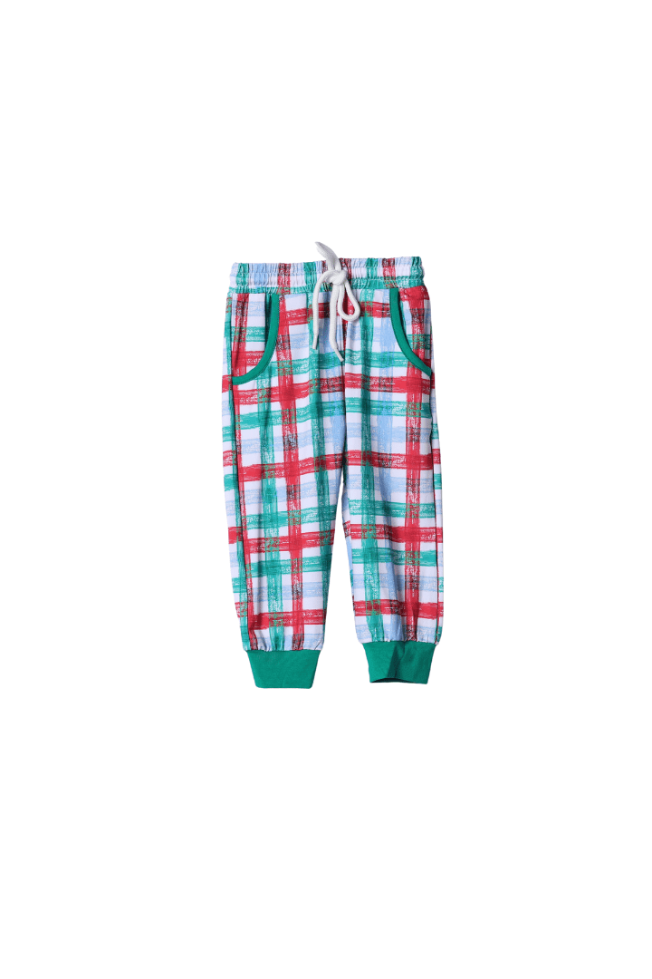 The Smocked Flamingo Apparel & Accessories Smocked Santa Festive Plaid Jogger Set
