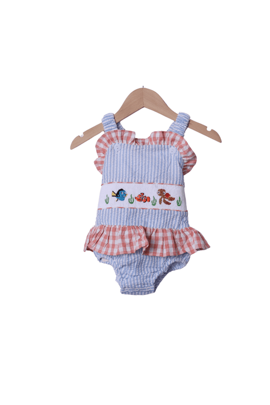 The Smocked Flamingo Apparel & Accessories Smocked Sea Friends Swimsuit