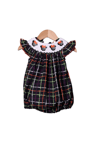 The Smocked Flamingo Apparel & Accessories Smocked Spider Mouse Plaid Bubble