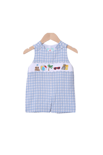 The Smocked Flamingo Apparel & Accessories Smocked Summer Fun Blue Seersucker Jon Jon