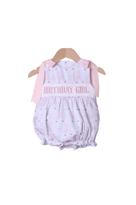 The Smocked Flamingo Apparel & Accessories Smocked Sweet Birthday Girl Bubble