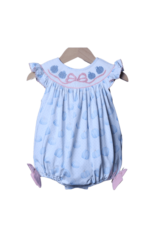 The Smocked Flamingo Apparel & Accessories Smocked Sweet Bow Pumpkin Bubble