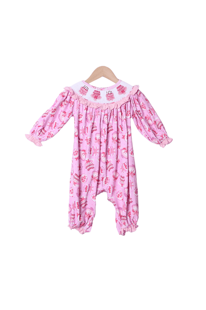 The Smocked Flamingo Apparel & Accessories Smocked Sweet Cakes Bishop Romper