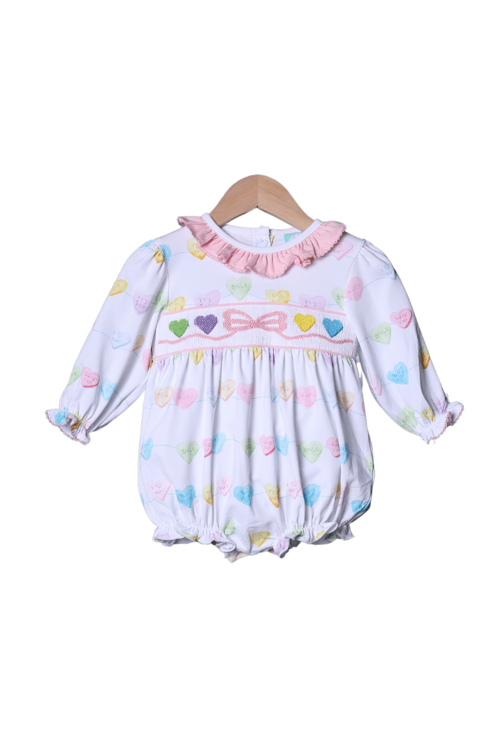 The Smocked Flamingo Apparel & Accessories Smocked Sweet Candy Bows Knit Bubble