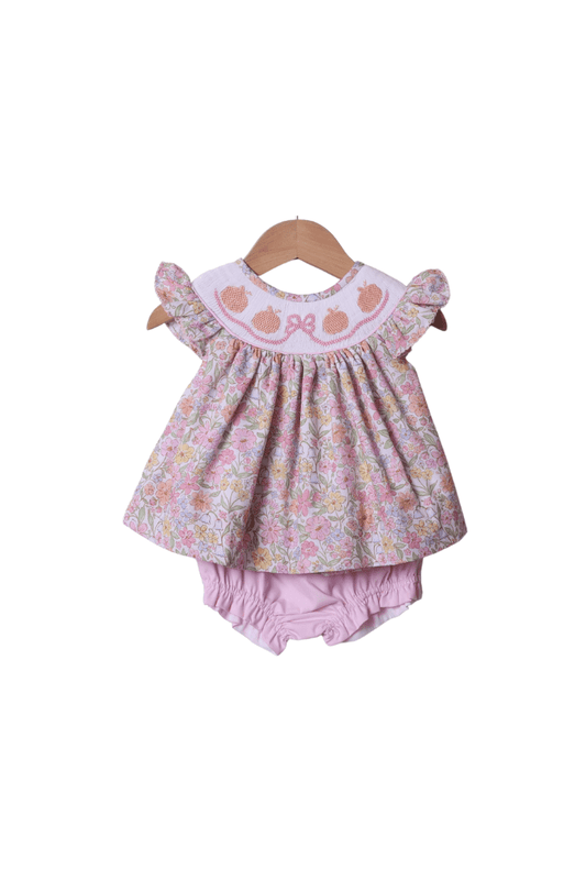 The Smocked Flamingo Apparel & Accessories Smocked Sweet Fall Pumpkin Bloomer Set