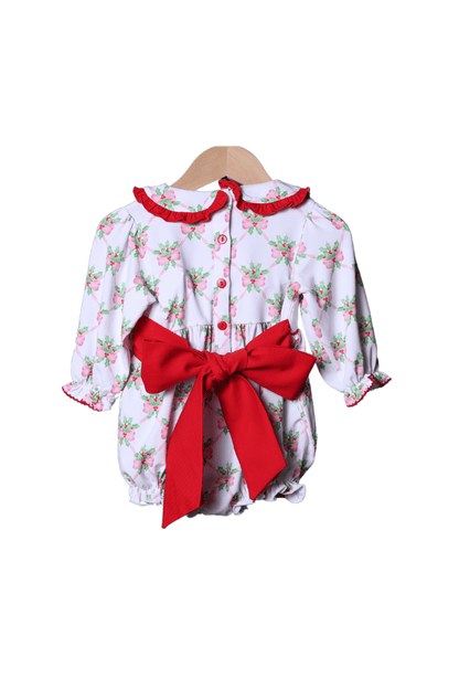 The Smocked Flamingo Apparel & Accessories Smocked Sweet Holly Bow Bubble