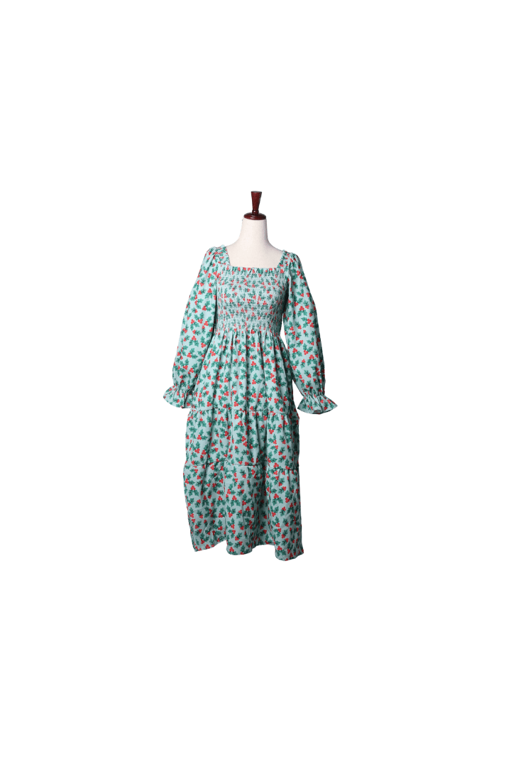 The Smocked Flamingo Apparel & Accessories Smocked Sweet Holly Matching Mom Dress