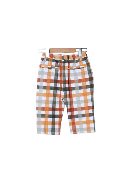 The Smocked Flamingo Apparel & Accessories Smocked Thanksgiving Feast Sage Plaid Pant Set