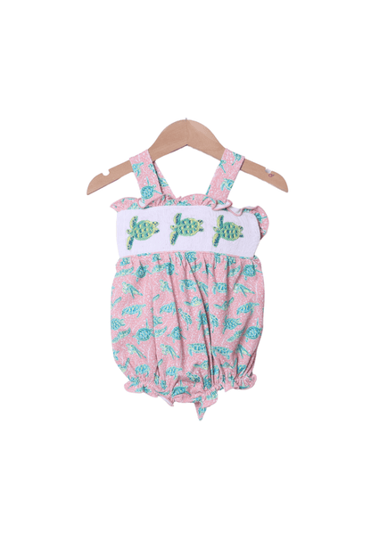 The Smocked Flamingo Apparel & Accessories Smocked Tropical Sea Turtle Bubble