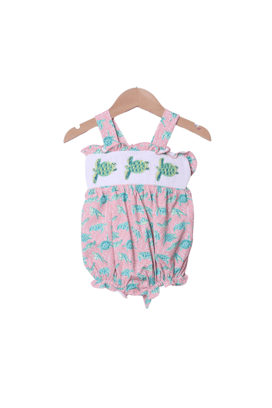 The Smocked Flamingo Apparel & Accessories Smocked Tropical Sea Turtle Bubble
