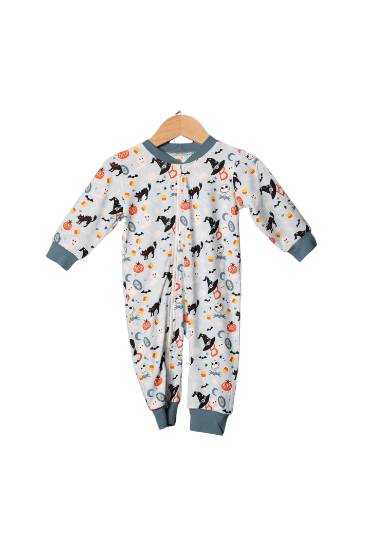 The Smocked Flamingo Apparel & Accessories Spooky Season Blue Zippys