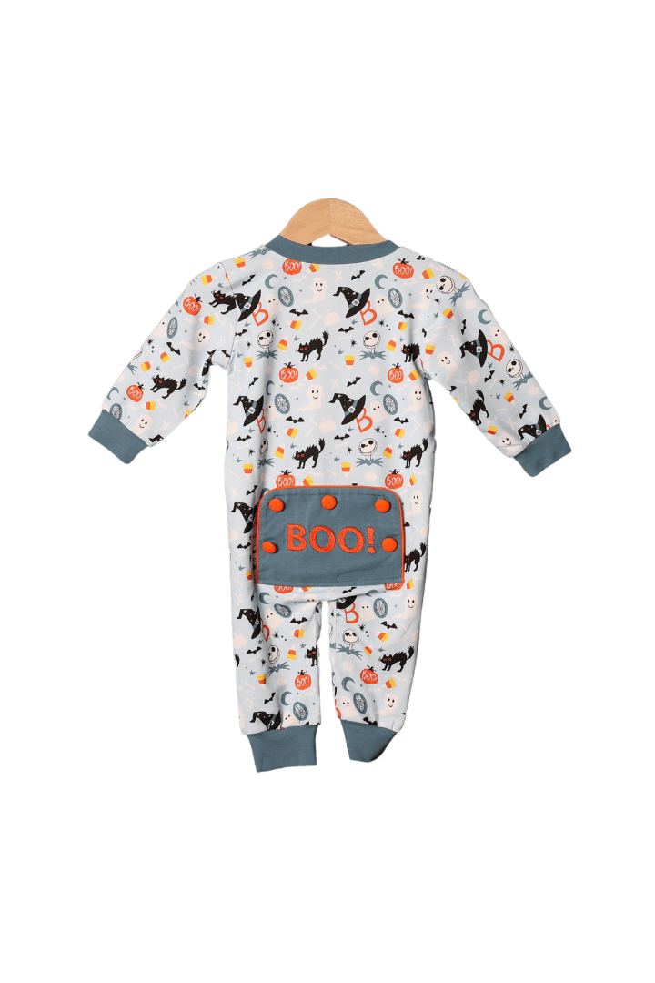 The Smocked Flamingo Apparel & Accessories Spooky Season Blue Zippys