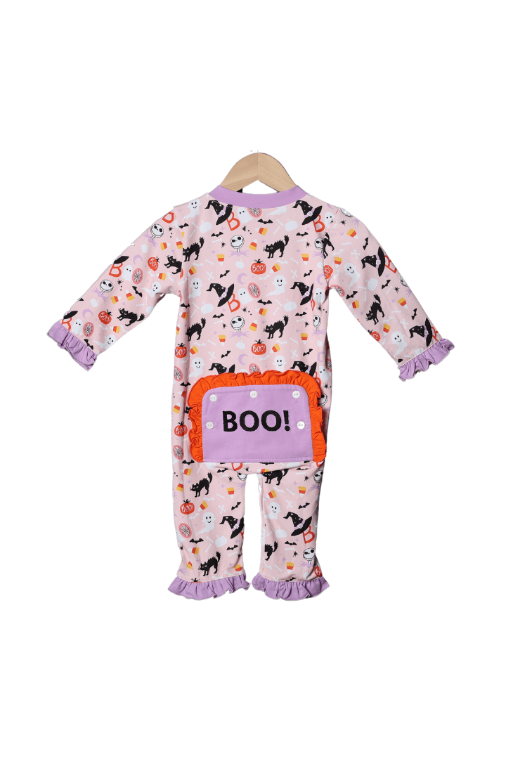 The Smocked Flamingo Apparel & Accessories Spooky Season Pink Zippys