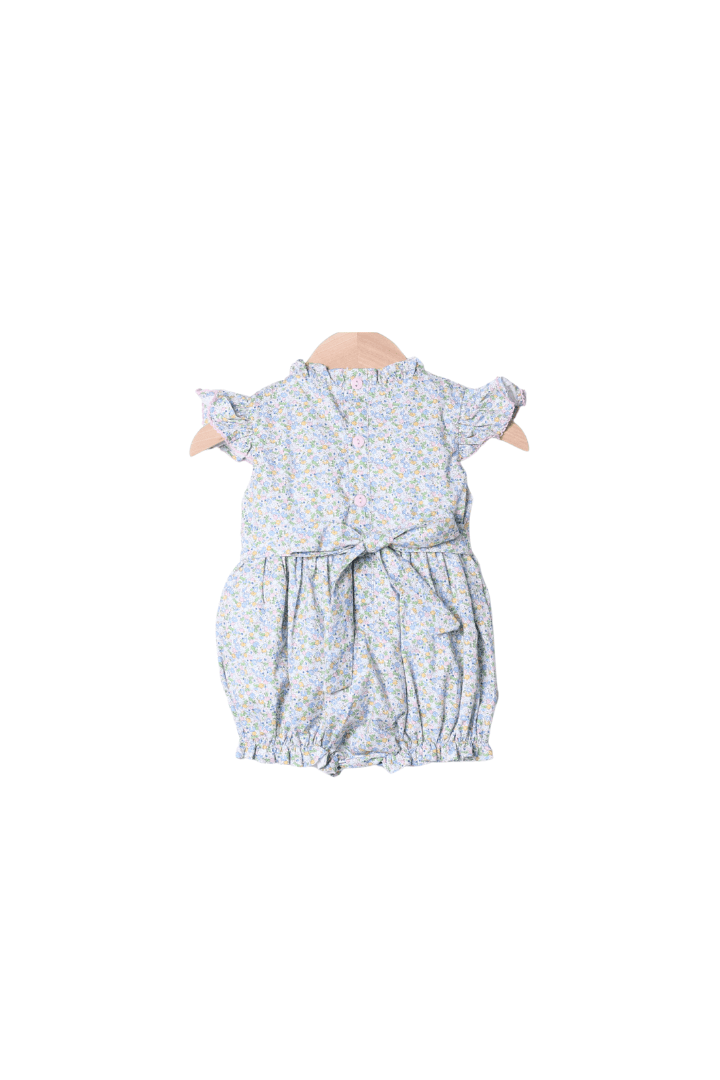 The Smocked Flamingo Apparel & Accessories Spring Floral Flutter Sleeve Bubble