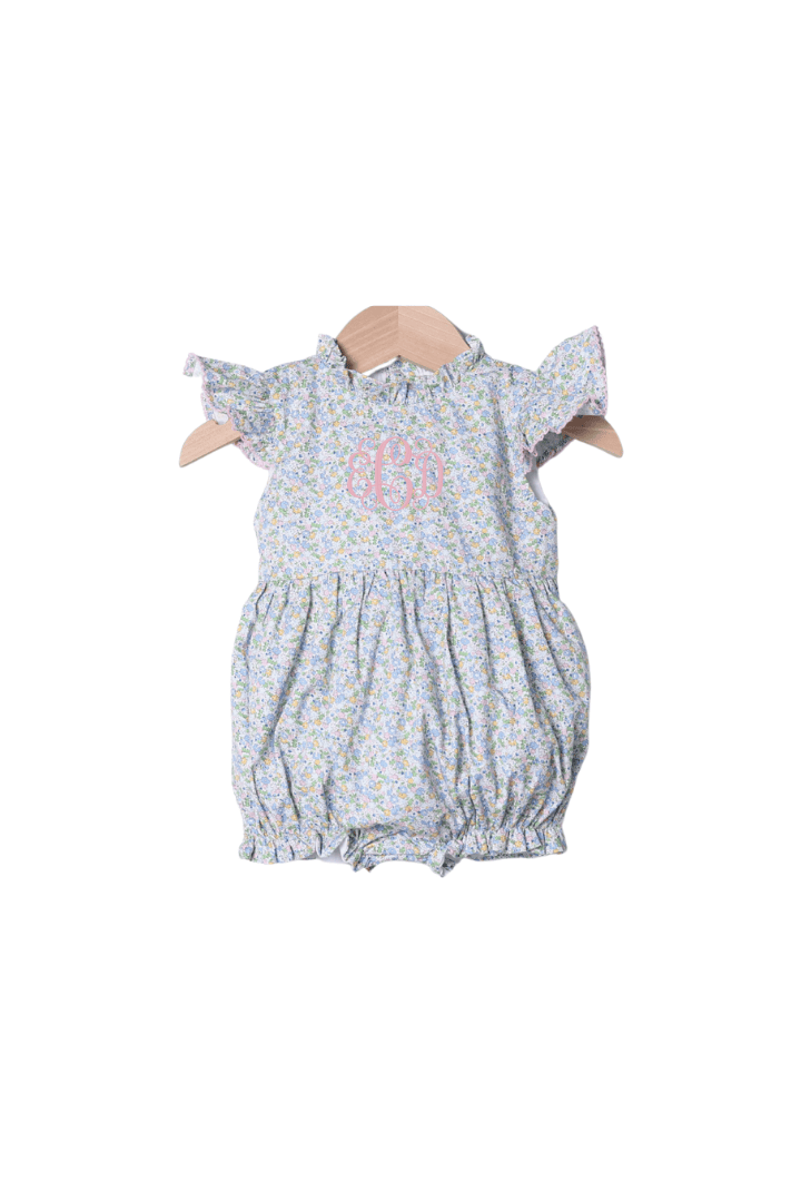 The Smocked Flamingo Apparel & Accessories Spring Floral Flutter Sleeve Bubble