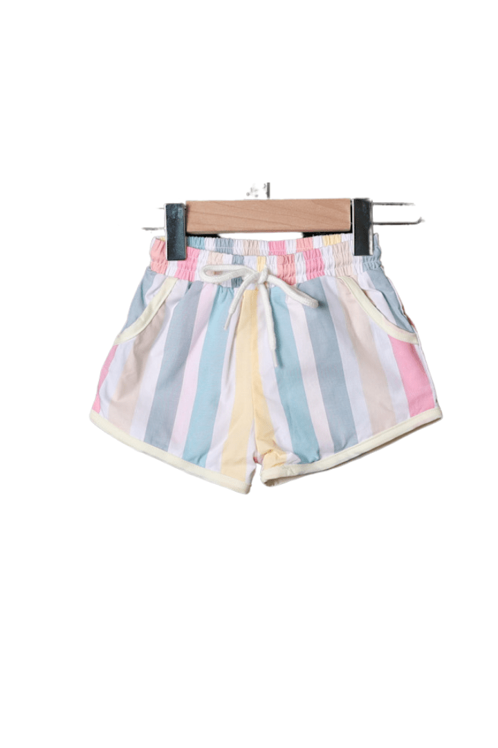 The Smocked Flamingo Apparel & Accessories Sunny Stripes Swim Trunks