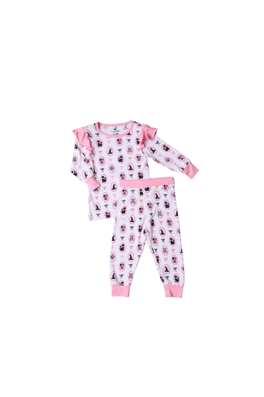The Smocked Flamingo Apparel & Accessories Sweet and Spooky Pink Pajamas