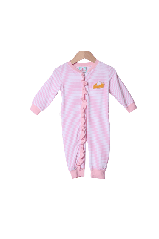 The Smocked Flamingo Apparel & Accessories Sweet As Pie Pink Striped Zippy