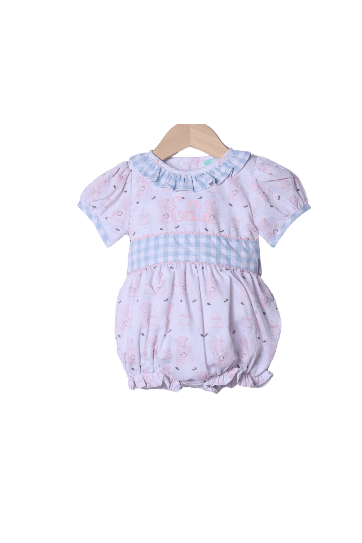 The Smocked Flamingo Apparel & Accessories Sweet Birthday Girl Gingham Bubble