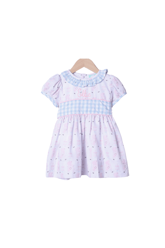 The Smocked Flamingo Apparel & Accessories Sweet Birthday Girl Gingham Dress