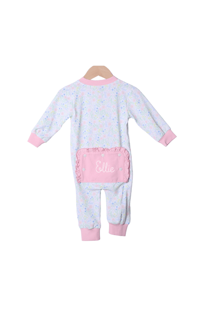 The Smocked Flamingo Apparel & Accessories Sweet Bunny Floral Lounge Set Romper