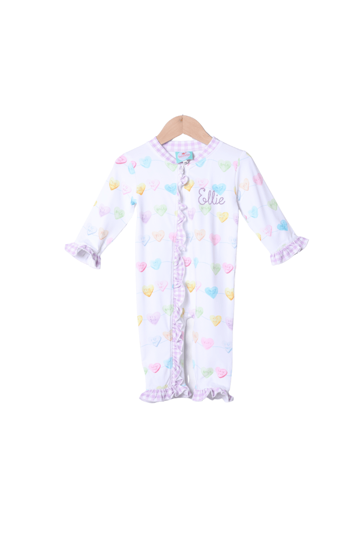 The Smocked Flamingo Apparel & Accessories Sweet Conversation Heart Zippy