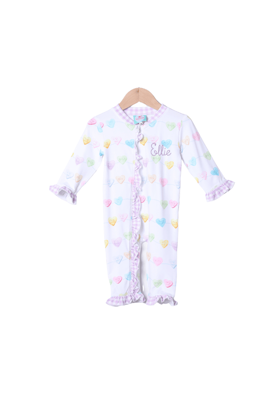 The Smocked Flamingo Apparel & Accessories Sweet Conversation Heart Zippy