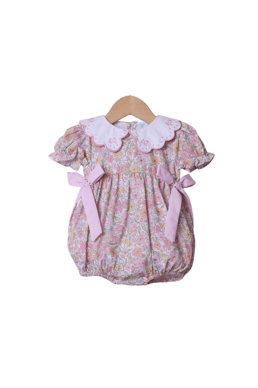 The Smocked Flamingo Apparel & Accessories Sweet Fall Embroidered Bow Bubble