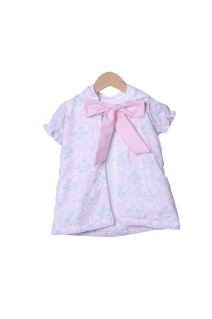 The Smocked Flamingo Apparel & Accessories Sweet Hydrangea Bow Swim Coverup
