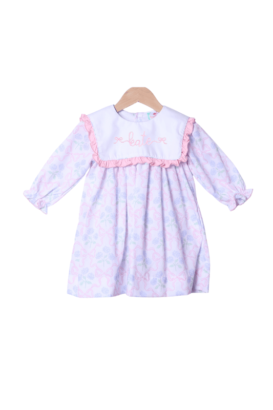 The Smocked Flamingo Apparel & Accessories Sweet Hydrangea Ruffle Bib Dress