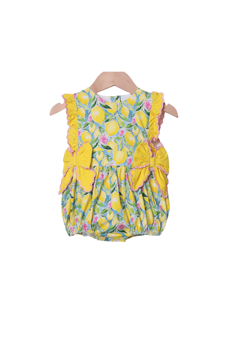 The Smocked Flamingo Apparel & Accessories Sweet Lemon Ruffle Bubble
