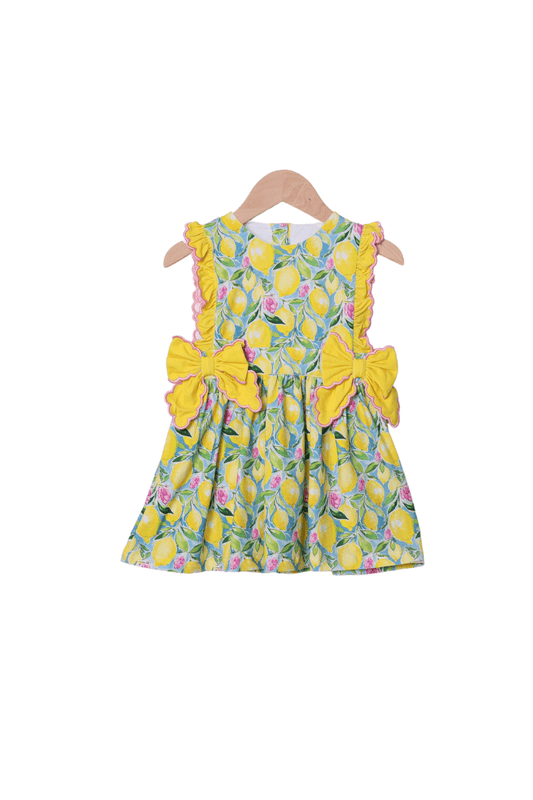 The Smocked Flamingo Apparel & Accessories Sweet Lemon Ruffle Dress