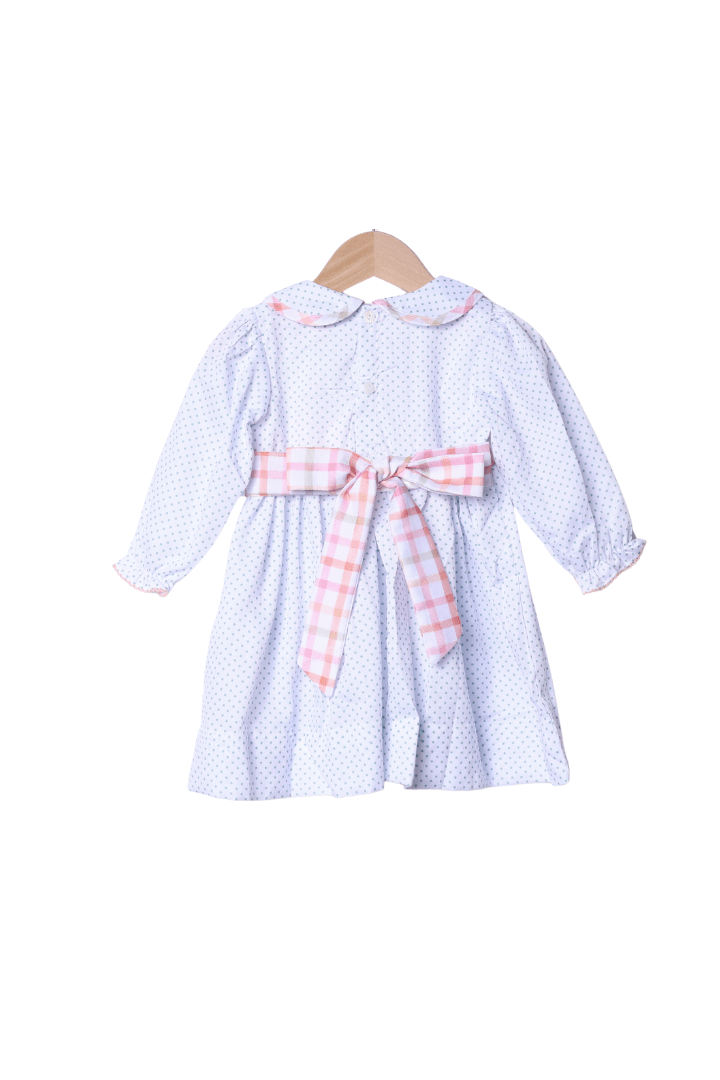 The Smocked Flamingo Apparel & Accessories Sweet Pumpkin Pie Plaid Bow Dress