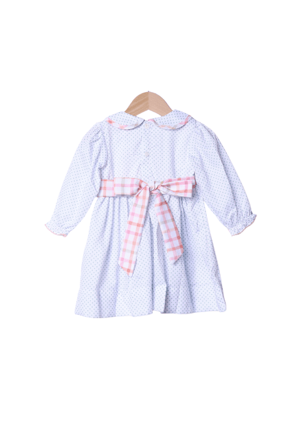 The Smocked Flamingo Apparel & Accessories Sweet Pumpkin Pie Plaid Bow Dress