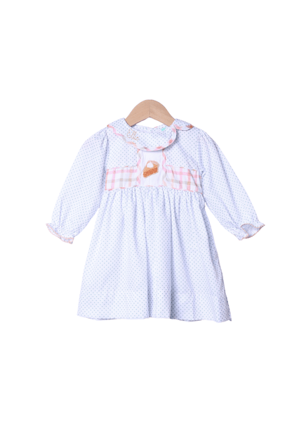 The Smocked Flamingo Apparel & Accessories Sweet Pumpkin Pie Plaid Bow Dress