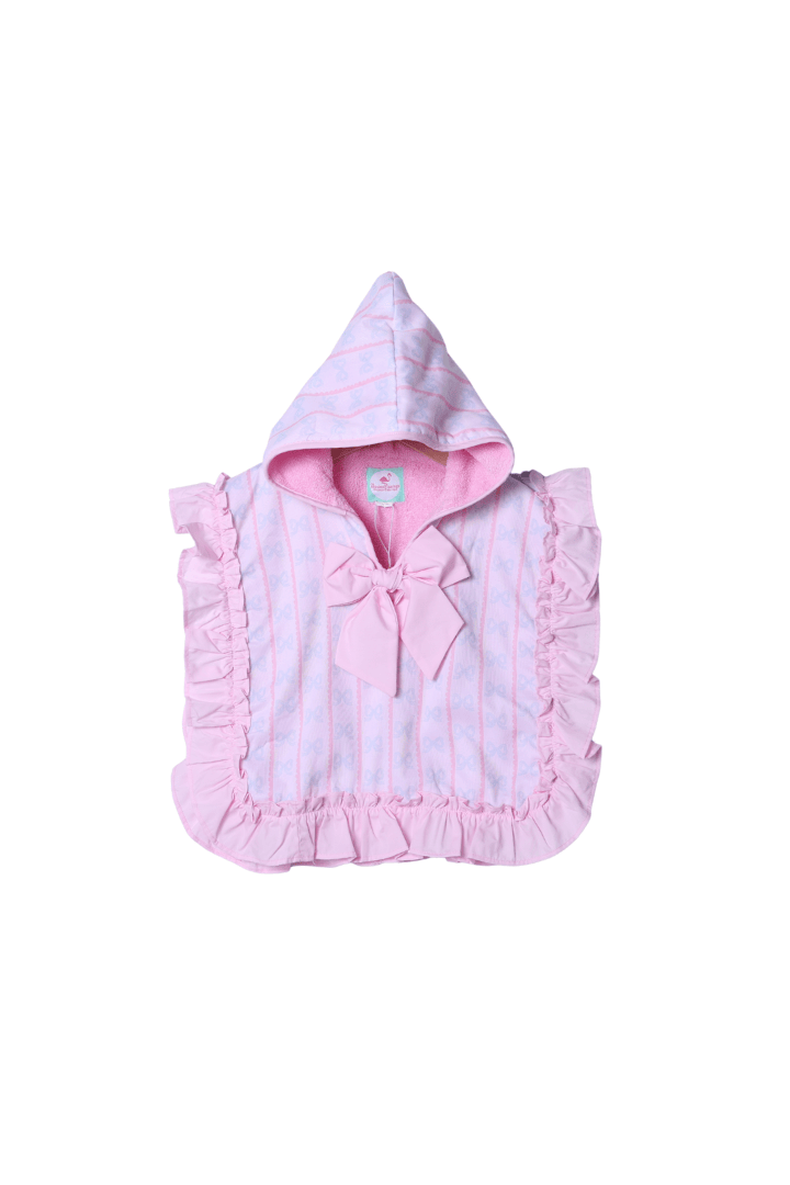 The Smocked Flamingo Apparel & Accessories Sweet Scalloped Bow Hooded Coverup