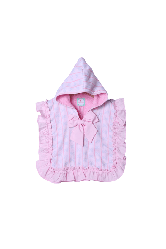 The Smocked Flamingo Apparel & Accessories Sweet Scalloped Bow Hooded Coverup