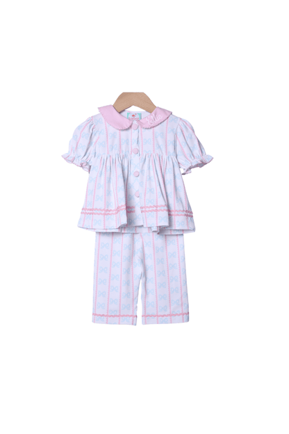 The Smocked Flamingo Apparel & Accessories Sweet Scalloped Bow Swing Lounge Set