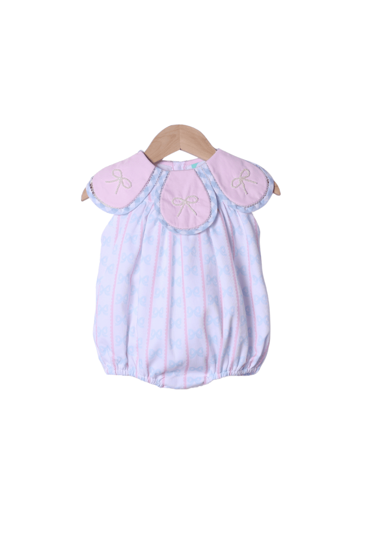 The Smocked Flamingo Apparel & Accessories Sweet Scalloped Pearl Bow Tulip Bubble